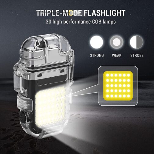 Rechargeable Electric Lighter with Flashlight