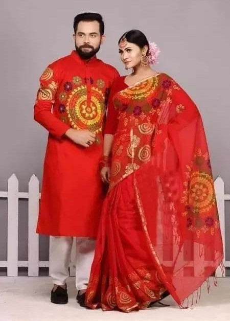 Couple Set- Saree and Punjabi