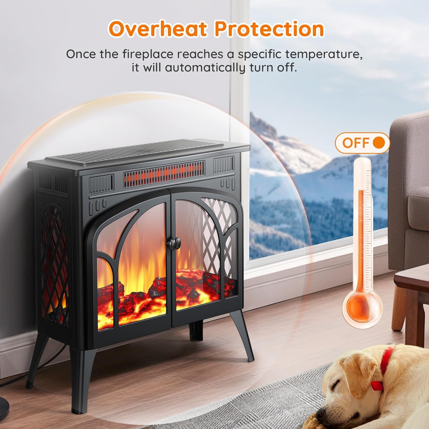 Rintuf Electric Fireplace