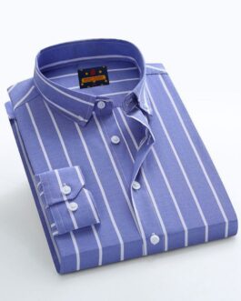 Men’s Long Sleeve Stripe Shirt (DS-7579)