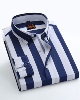 Men’s Long Sleeve Stripe Shirt (DS-7593)