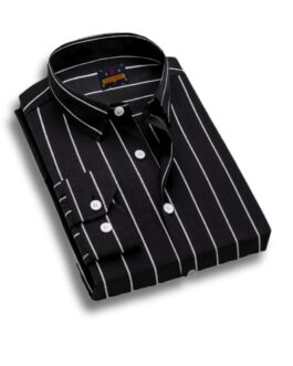 Men’s Long Sleeve Stripe Shirt (DS-7594)